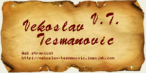 Vekoslav Tešmanović vizit kartica